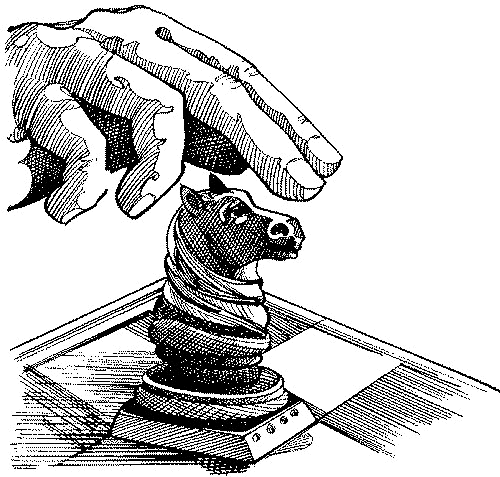 hand playing chess